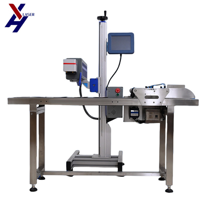 Fabricante Máquina de Marcação a Laser de CO2 Voador para Linha de Produção Impressora de Data Botão de Pet Data Marking Machine