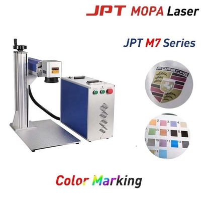 Gravador a laser de fibra Mopa Jpt M7 Split Desk para gravação colorida em aço inoxidável, alumina e joias