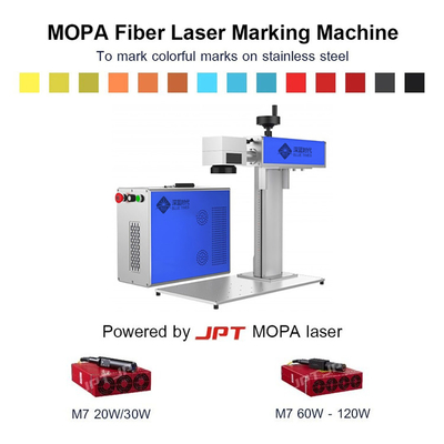 Máquina de Marcação a Laser a Cores Mopa 3D de 50W 100W para Gravura Profunda de Metal