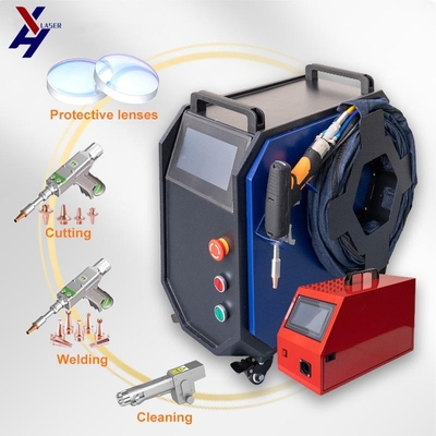 Máquina de Solda a Laser de Fibra Opcional Raycus / Max 1500W Portátil com Resfriamento a Ar Manual